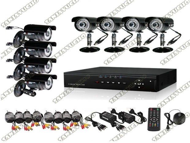 <* KIT CCTV DE 8 CAMARAS SEGURIDAD 1.0 Mp